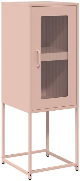 Sideboard, Kommode Rosa 36x39x107 cm Kaltgewalzter Stahl j2488p