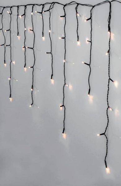 EGLO LED-Lichtervorhang CRISPY ICE WHITE, Weihnachtsdeko, 960-flammig, LED Lichterkette / schwarz / 960X0,064W / Beleuchtung - Weihnachten