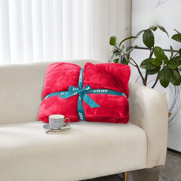 Wohndecke Grace, aus flauschigem Flanell, verschiedene Größen und Farben, Karat