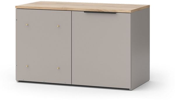 Eckkommode Wido Greige 80 x 50 cm mit Tür Vicco