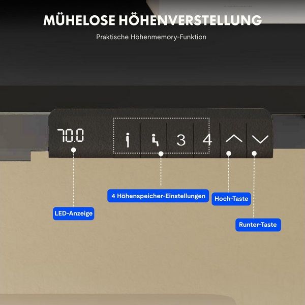 FLEXISPOT Schreibtisch Elektrisch höhenverstellbares Tischgestell (Dual-Motor & 2-Fach-Teleskop, ohne Tischplatte), Einfache Bedienung, Anti-Kollisionssystem, Max. Load: 100KG