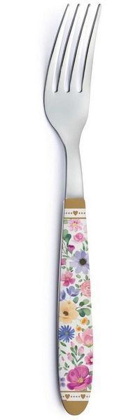 EasyLife Besteck-Set Mon Amour, Stahl, Spülmaschinengeeignet, Mehrfarbig, Herzen & Blumen, H: cm