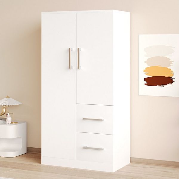 REDOM Kinderkleiderschrank mit Schubladen, mit Doppeltüren,platzsparend, vielseitige Aufbewahrung (70 x 40 x 135 cm, Schrank)