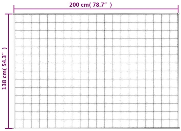 vidaXL Gewichtsdecke Stoff, 1 x Gewichtsdecke, Creme, 138x200 cm, Baumwolle, 10 kg Bild 6