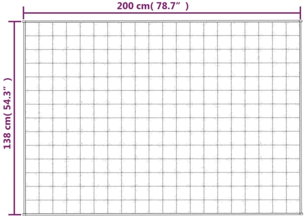 vidaXL Gewichtsdecke Stoff, 1 x Gewichtsdecke, Creme, 138x200 cm, Baumwolle, 10 kg Bild 5