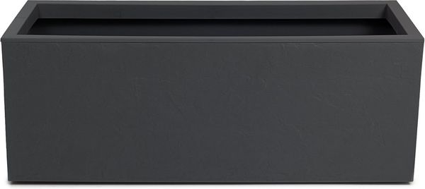 ONDIS24 Blumenkasten Vulkan 57L Gestein/Basalt Optik mit Wasserspeicher Pflanzenkasten, 79.5 x 29.5 x 29.5 (H) cm