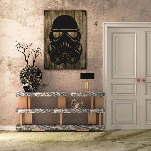 Wandbild Holz Stormtrooper Star