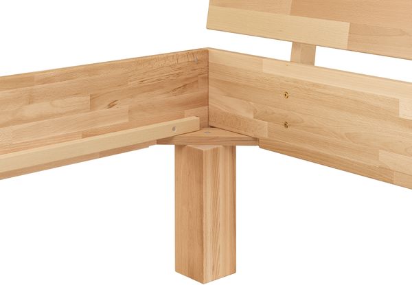 Hohes, stabiles Massivholzbett 120x220 für XXL-Gewicht Seniorenbett Zubehör wählbar V-60.81-12-220Rollrost inkl. Bild 6