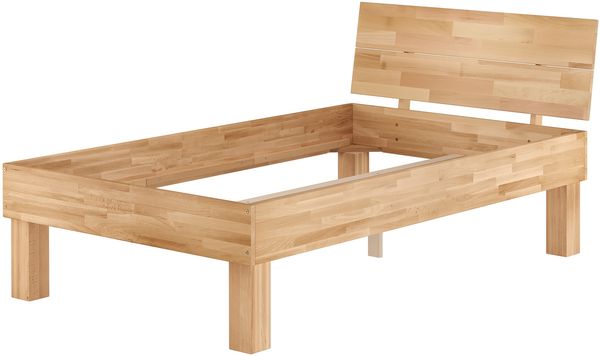 Hohes, stabiles Massivholzbett 120x220 für XXL-Gewicht Seniorenbett Zubehör wählbar V-60.81-12-220Rollrost inkl. Bild 2