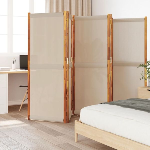 vidaXL 5-tlg. Paravent Taupe 350x180 cm 4003365