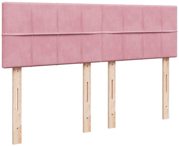 vidaXL Boxspringbett mit Matratze Dunkelrosa 140x200 cm Samt 3286335 Bild 8