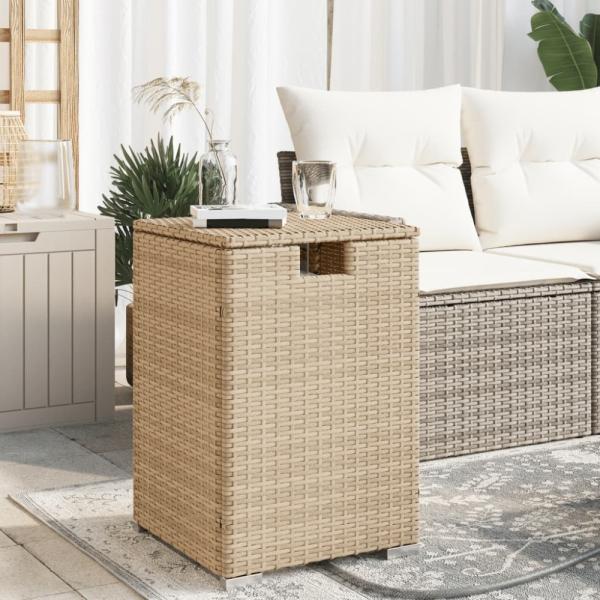 vidaXL Propan-Tank-Verstecktisch Beige 40x40x60 cm Poly Rattan 366297