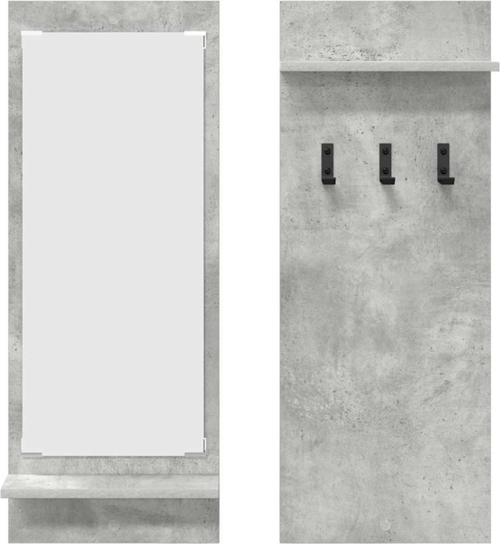 vidaXL Wandmontierter Kleiderständer Betongrau 70 x 10 x 90 cm 874526 Bild 4