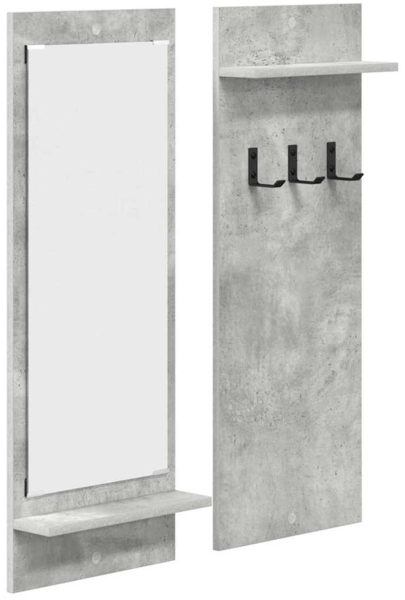 vidaXL Wandmontierter Kleiderständer Betongrau 70 x 10 x 90 cm 874526 Bild 1