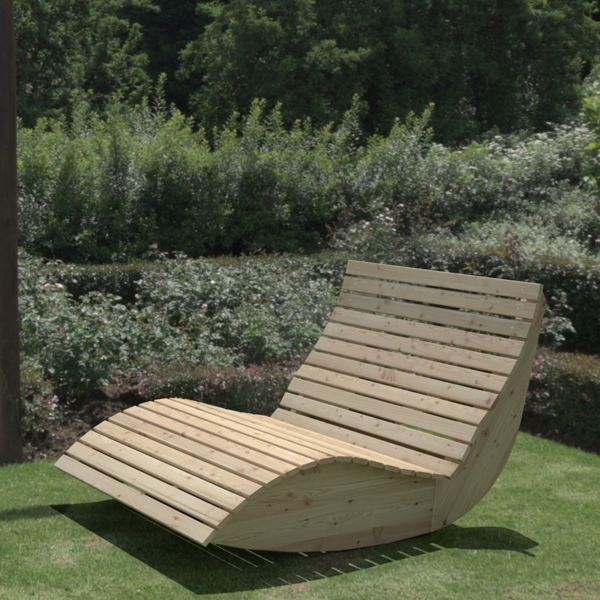 Gartenliege "Schaukel-Sannerl" (Lärche) Breite 140cm Schaukelliege Relaxliege