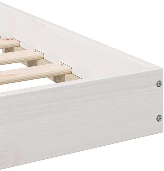 vidaXL Bettrahmen Weiß 180 x 210 cm Massives Kiefernholz 873359 Bild 8