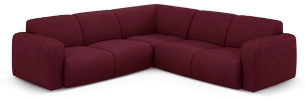 Micadoni Ecksofa Molino 5-Sitzer Chenille Rebel Bordeaux