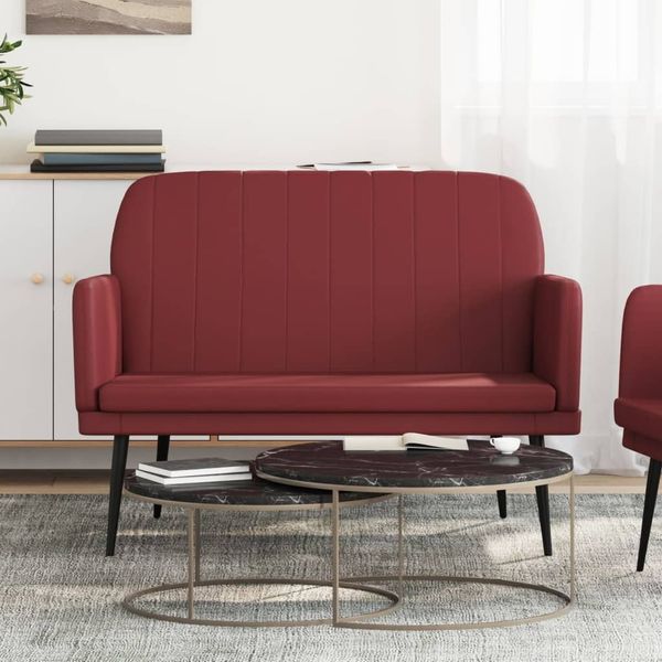 vidaXL Sitzbank Weinrot 107x80x81 cm Kunstleder 351402