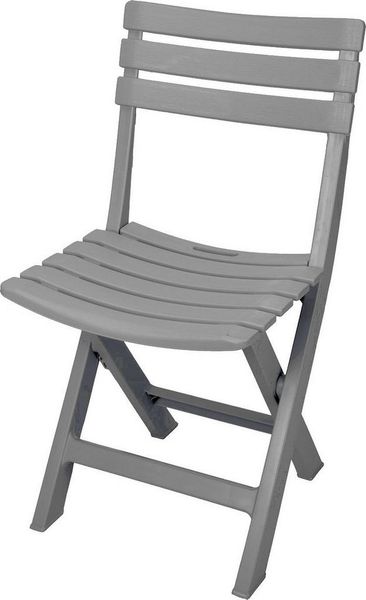 Spetebo Klappstuhl Kunststoff Klappstuhl 80 x 45 cm - grau (Einteilig, 1 St), Garten Balkon Terrasse Klapp Stuhl klappbar