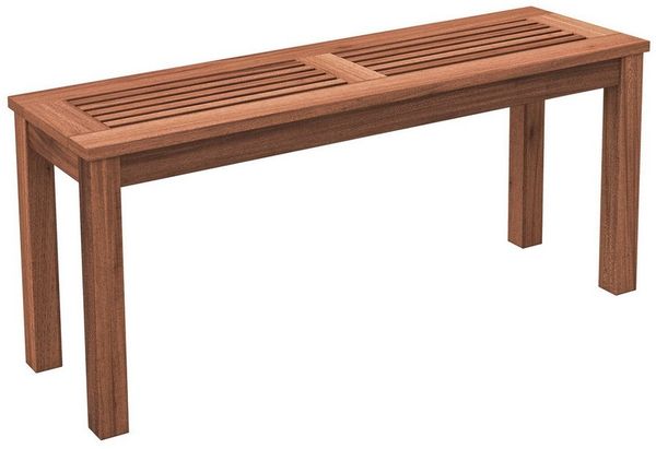 COSTWAY Gartenbank (1-St), wetterfest, 2-Sitzer Massivholz, ohne Rückenlehne, 100cm