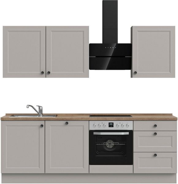 nobilia® Küchenzeile "Cascada II", NEU: individuell anpassbar mit gratis Profi-Beratung, vormontiert, Breite 240 cm, Ausrichtung wählbar, wahlw. mit E-Geräten