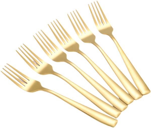 6er Set goldene Menügabel aus hochwertigem Edelstahl - Modern & Elegant