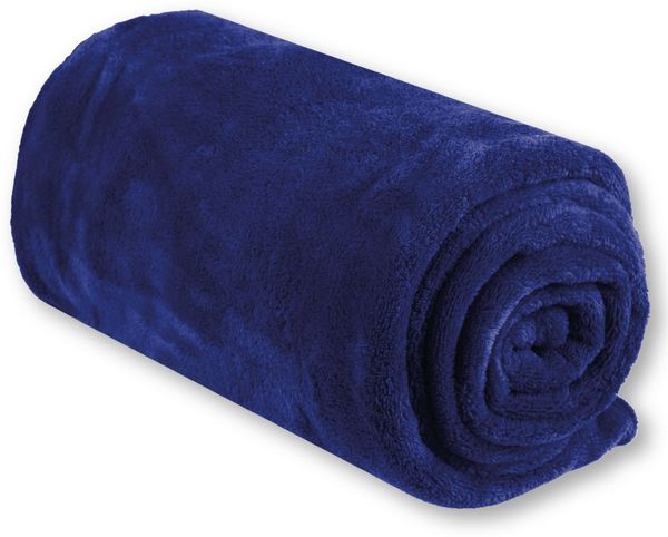 Babydecke Krabbeldecke Schmusedecke Kuscheldecke für Kleinkinder, flauschig weich nach ÖKO-TEX Standard 100 in vielen verschiedenen Ausführungen verfügbar in vielen Grüßen und Farben (ca. 90x140 cm / blau - mittelblau)