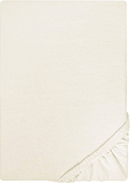 Castell Jersey-Stretch-Spannbetttuch 0077113, natur, 1x 120x200 cm