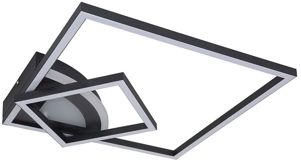 LED Deckenleuchte, schwarz, Acryl, 40 Watt, weiß, opal