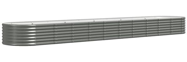 vidaXL Hochbeet Verzinkter Stahl 440x80x36 cm Grau 318934 Bild 2