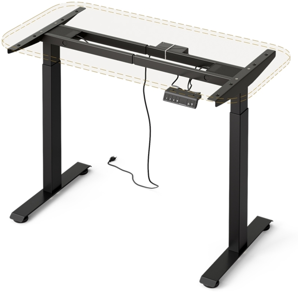 Elektrisches höhenverstellbares Schreibtischgestell Elevate Anthrazit 2 Motoren Vicco