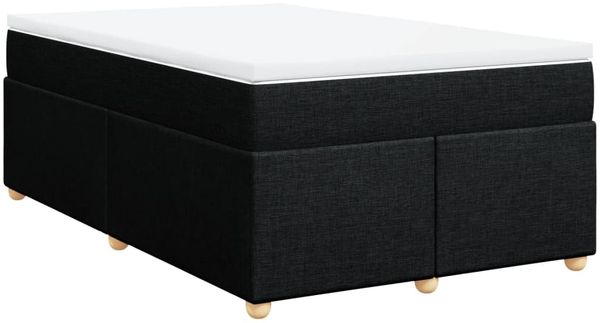 vidaXL Boxspringbett mit Matratze Schwarz 120x200 cm Stoff 3285368 Bild 9