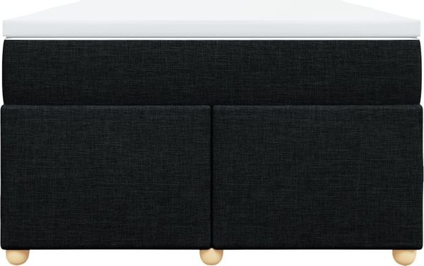vidaXL Boxspringbett mit Matratze Schwarz 120x200 cm Stoff 3285368 Bild 4
