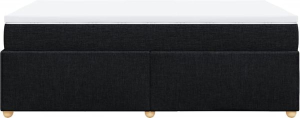 vidaXL Boxspringbett mit Matratze Schwarz 120x200 cm Stoff 3285368 Bild 8