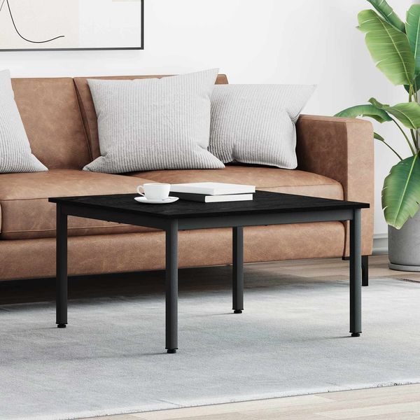 vidaXL Couchtisch Schwarz Eichen-Optik 80 x 80 x 45 cm Holzwerkstoff 892578