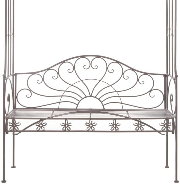 vidaXL Gartenbank 122 cm Eisen Antik Braun 45435 Bild 5