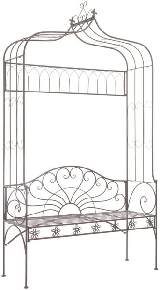 vidaXL Gartenbank 122 cm Eisen Antik Braun 45435