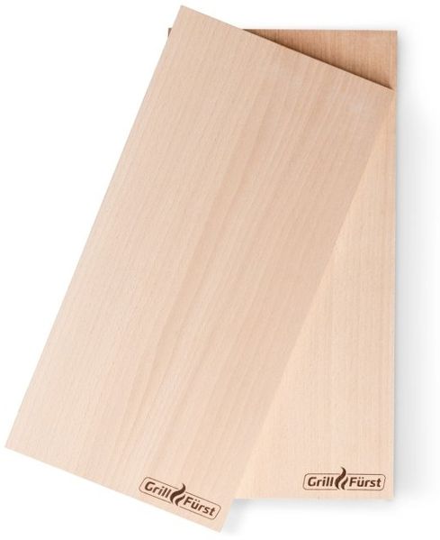Grillfürst Räucherbretter Erle XL 40 x 15 x 1,1 cm 2er Set