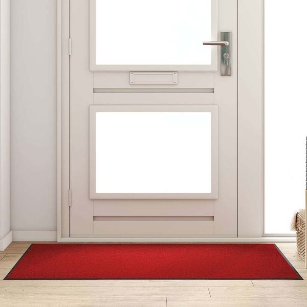 vidaXL Fußmatte Rot und Schwarz 90 x 150 cm 100% Polyamid 4100793