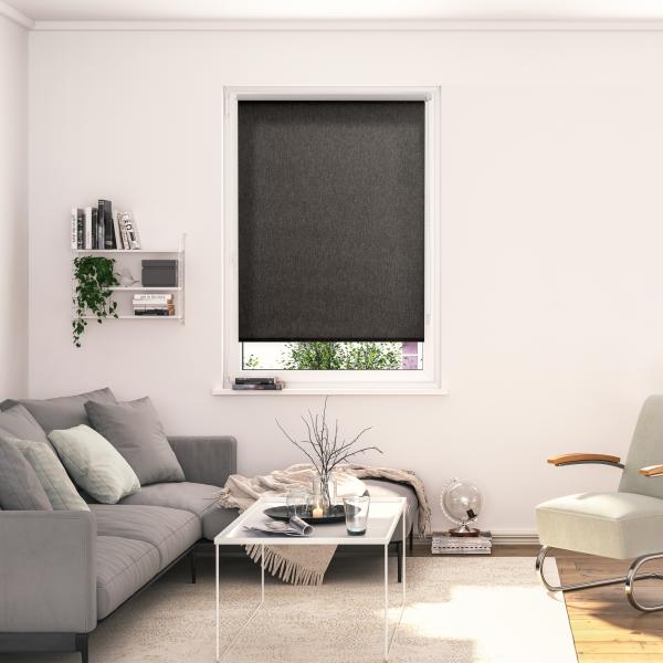 Lichtblick Sonnenschutzsysteme GmbH Thermo-Rollo lichtdurchlässig Madrid 40 cm x 190 cm (BxL) Anthrazit Lichtdurchlässig & Thermofunktion ; ohne Bohren zu Montieren ; OEKO-TEX Standard 100