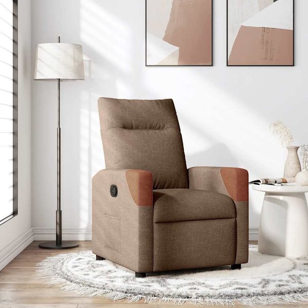 vidaXL Relaxsessel Braun Stoff 4104812