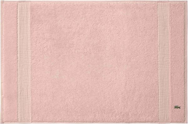 LACOSTE Badematte - LLECROCO, Badvorleger, Bio-Baumwolle Rosa 50x70 cm
