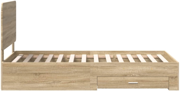 vidaXL Bettrahmen mit Kopfteil Sonoma-Eiche 75x190 cm Holzwerkstoff 3412848 Bild 7