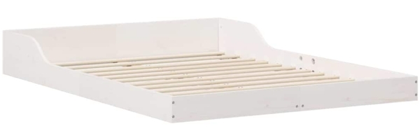 vidaXL Bettrahmen Weiß 120 x 190 cm Massives Kiefernholz 873326