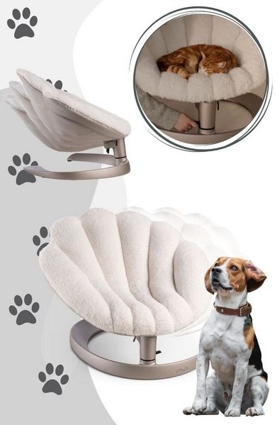 Tavo Tierbett Shell Latte - Haustierbett