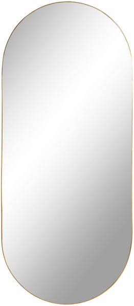 Spiegel >Jersey< in Messing, Stahl, Glas - 80x0,5x35cm (BxHxT)