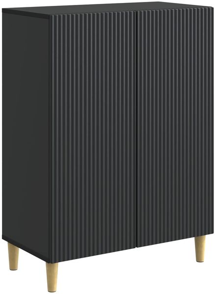 vidaXL Sideboard Schwarz 66 x 34,5 x 90 cm Holzwerkstoff 894586
