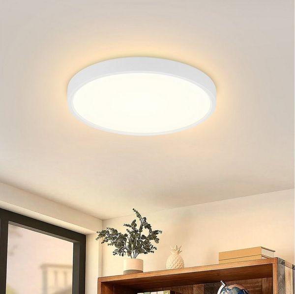 ZMH LED Deckenleuchte Wohnzimmer Ø18/27 Modern Küchenlampe Flur Schlafzimmer, Augenschutz, Einfache Installtion, LED fest integriert, Warmweiß