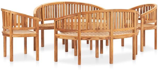 vidaXL 5-tlg. Garten-Lounge-Set Massivholz Teak 3059965 Bild 3