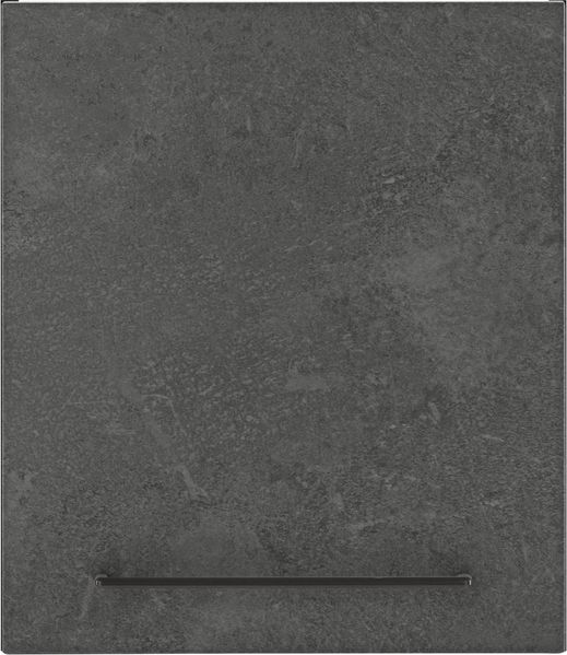 KOCHSTATION Hängeschrank KS-Tulsa 50 cm breit, 57 cm hoch, 1 Tür, schwarzer Metallgriff, MDF Front